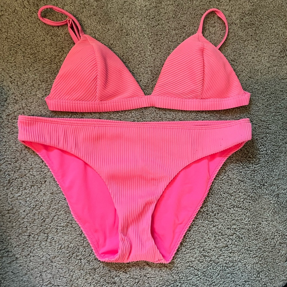 pink rubbed bikini